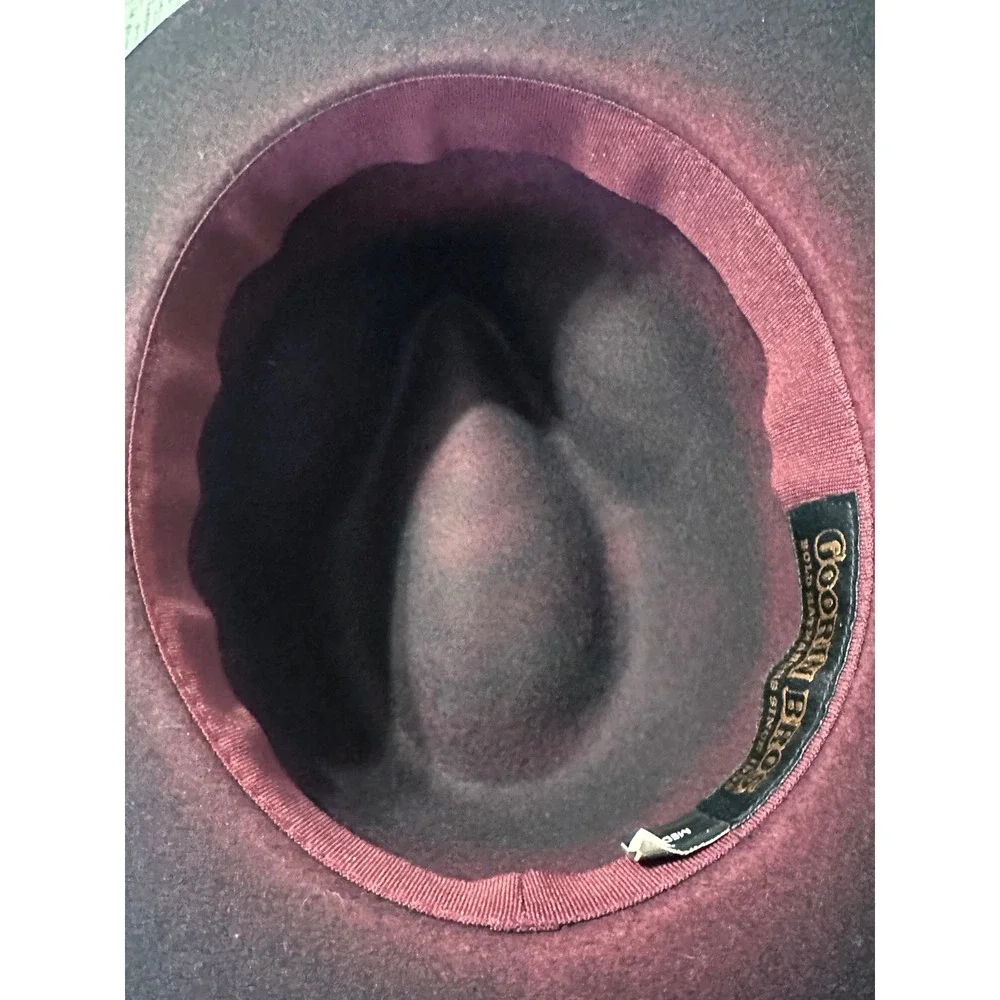 Goorin Bros. Burgundy Ombré Wool Felt Fedora Hat Men's Medium